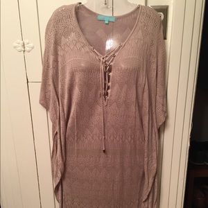 Melissa odabash swim coverup in delicate pointelle